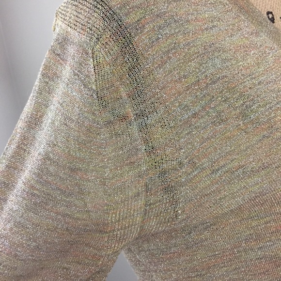 J Crew Space-dyed sparkle sweater, Gold, XXS - Picture 5 of 8